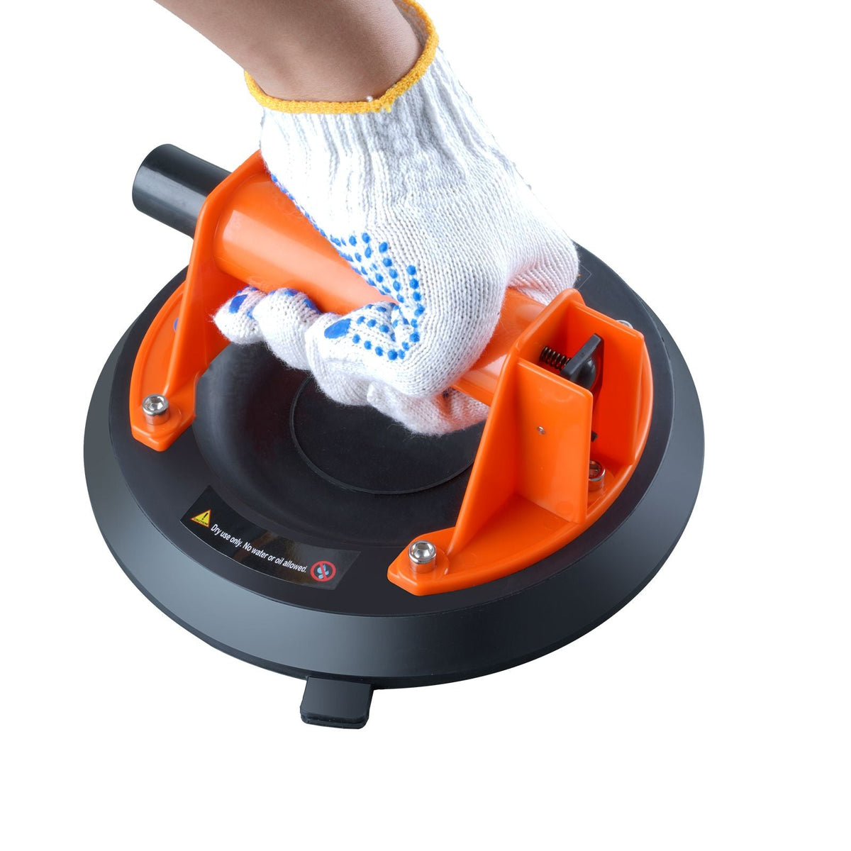 Glass Suction Cup, 8" 615 lbs Load Capacity, Vacuum Suction Cup with Steel Handle and Carry Box, Heavy Duty Industrial Suction Cup Lifter Tool for Glass, Granite, Tile, Metal, Wood Panel Lifting