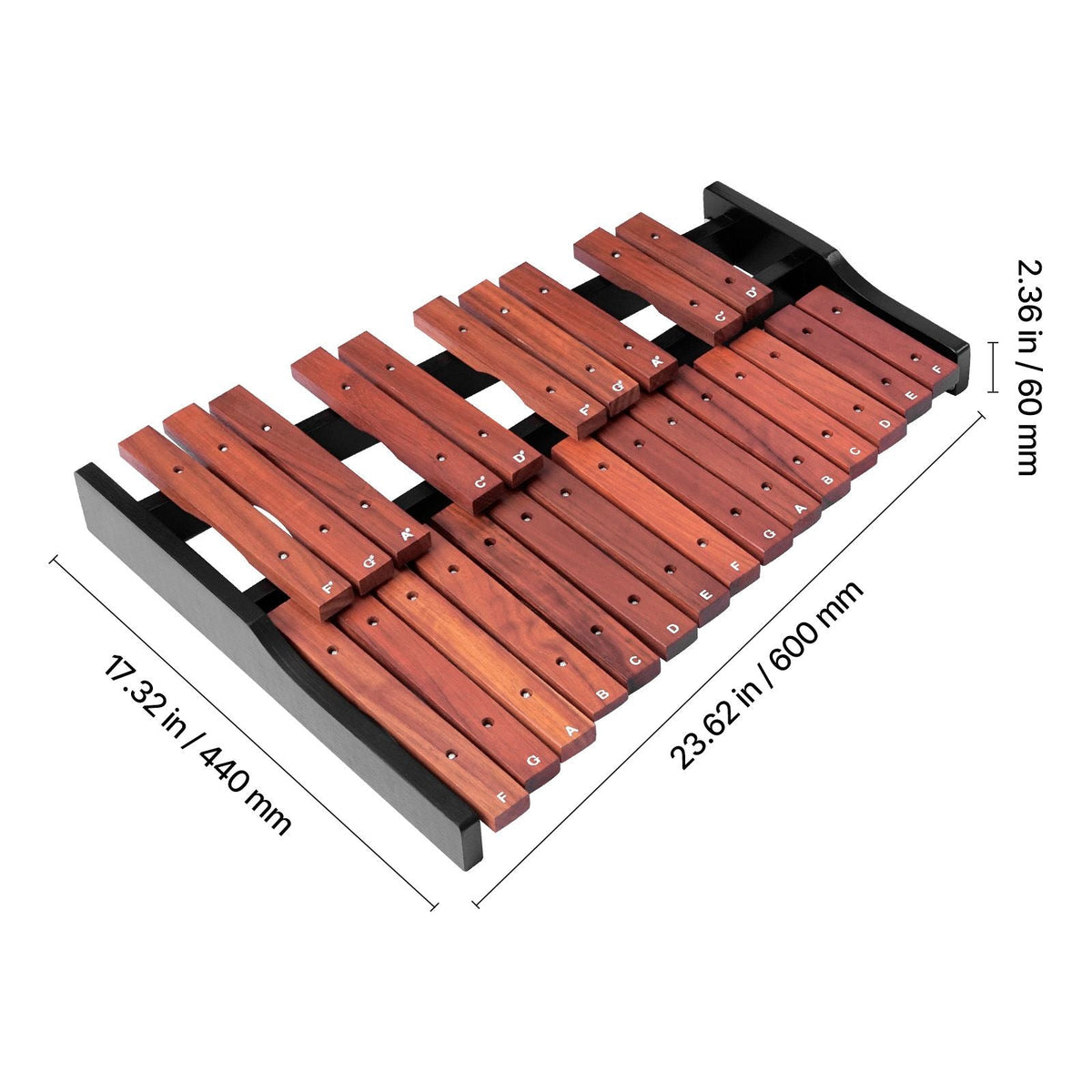 Glockenspiel Xylophone, 25 Notes, Wooden Professional Xylophone Percussion Instrument, with 4 Mallets, Carrying Bag, Beginner Glockenspiel Musical Instrument Kit for Adults and Kids Students