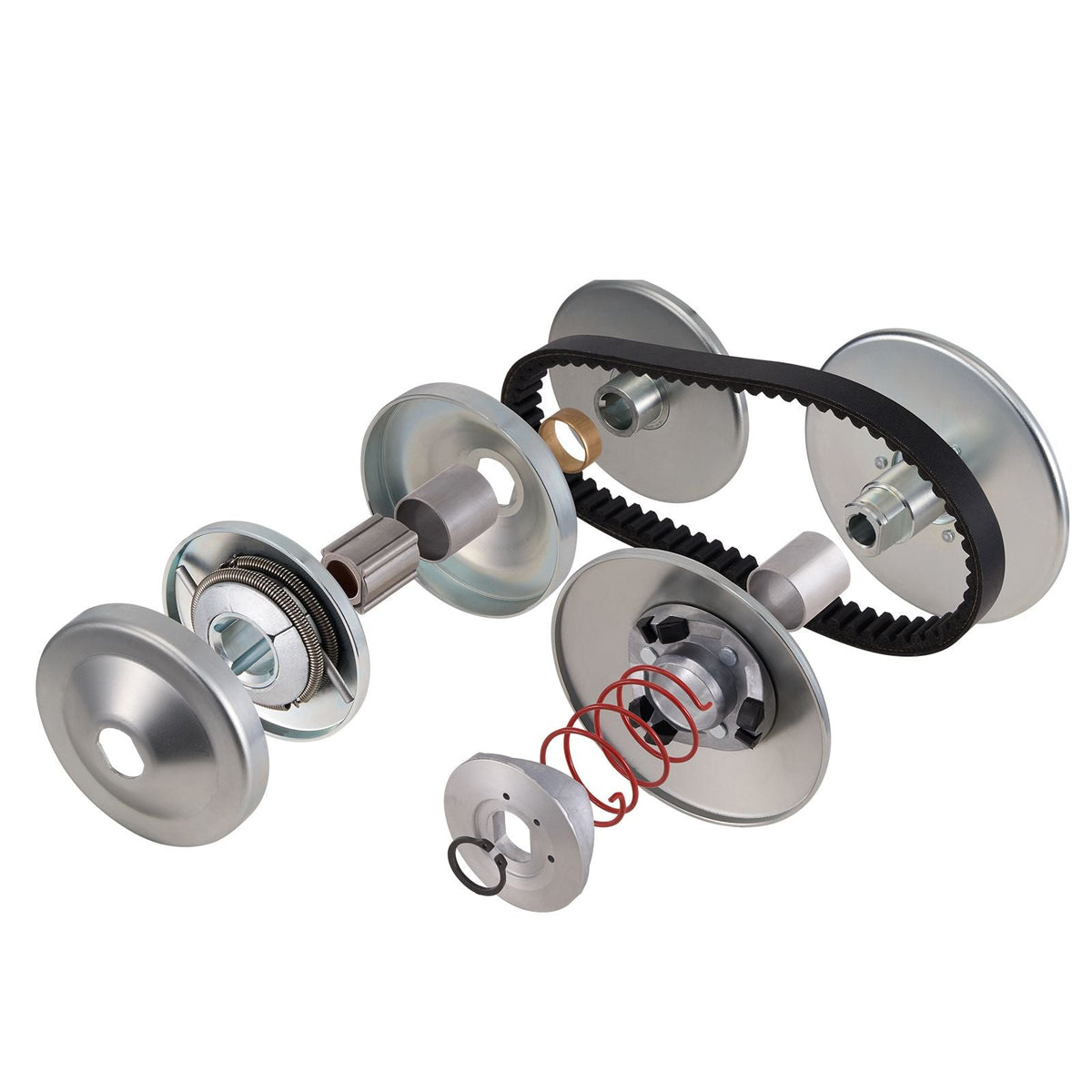 Go-Kart Torque Converter, 3/4" Go-Kart Clutch Kit, 30 Series Asymmetrical Driver Pulley Replacement with Drive Belt, for 2-8 HP Small Engines, Replace Comet 219552, Manco 5957, Yerf Dog Q43201W