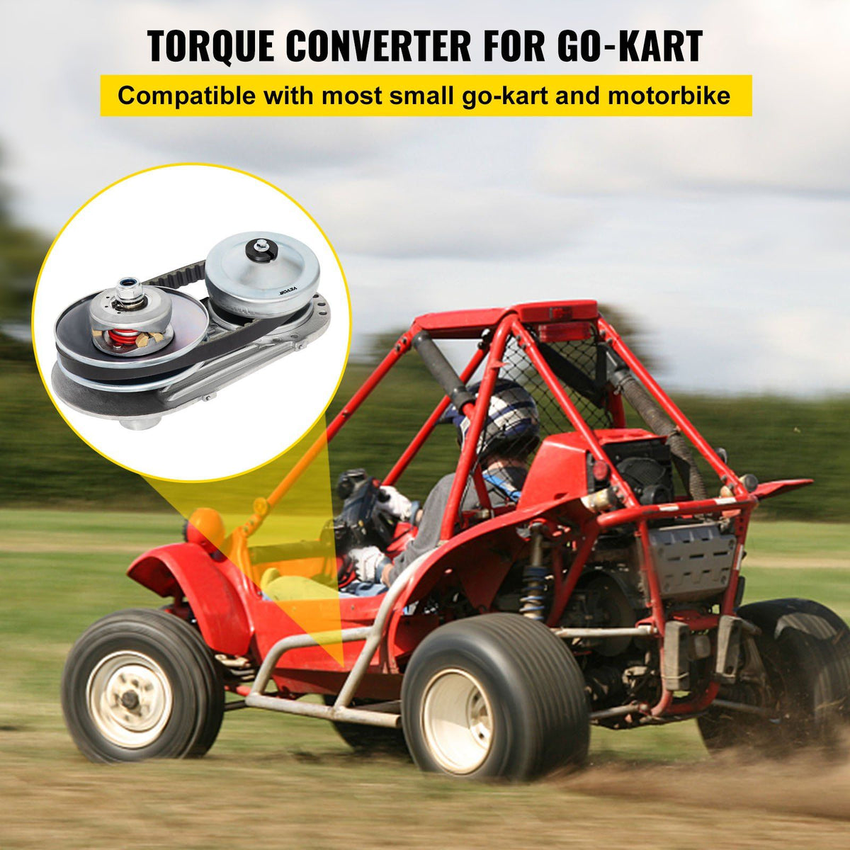 Go Kart Torque Converter Kit CVT Clutch 3/4" Replaces Comet TAV2 30-75 218353A Manco 10T #40/41 (Comes with 1 Sprocket - 1x 10 Tooth 40/41)