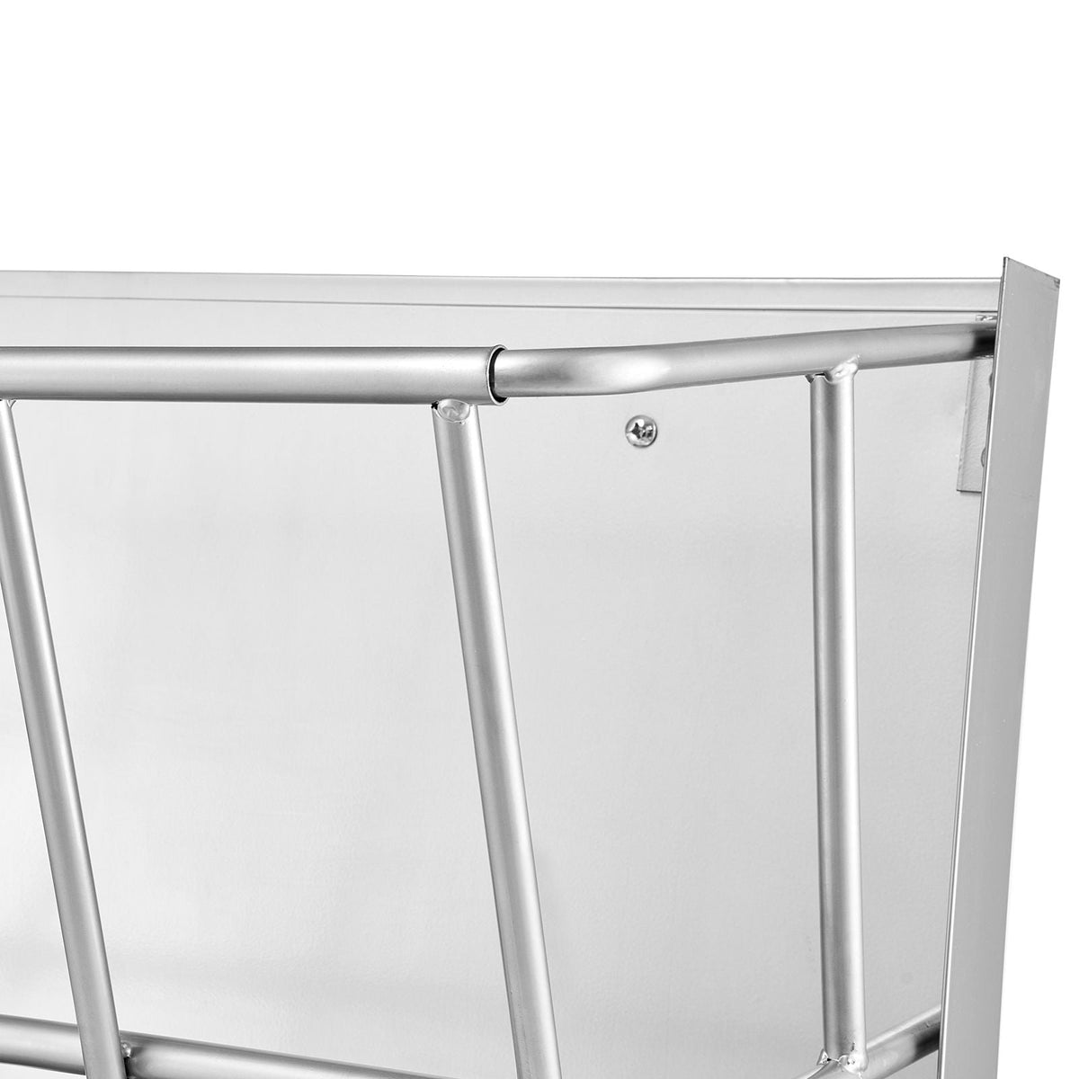 Goat Hay Feeder, 21 Gallons Large Capacity, 2 in 1 Hay and Grain Feeder, Wall Mounted Livestock Feeder with Feed Tray, Multiple Sided Goat Hay Rack, Sturdy Steel Hay Rack for Sheep Horses