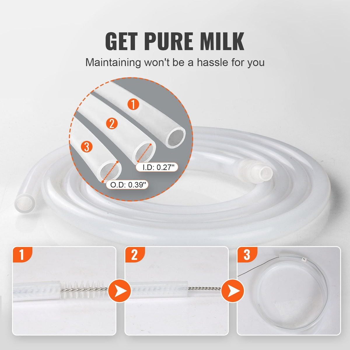 Goat Milking Machine, 6 L 304 Stainless Steel Bucket, Electric Automatic Pulsation Vacuum Milker, Portable Milker with Food-grade Silicone Cups and Tubes, Adjustable Suction for Cows and Sheep