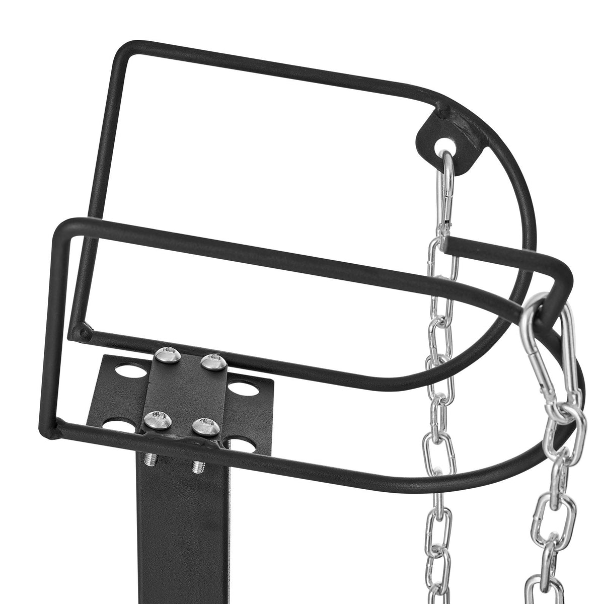 Goat & Sheep Stand, 51x23 inch Livestock Stand, Metal Livestock Milking and Shearing Stand 21" to 33" Adjustable Height, with Headpiece and Nose Loop, 500lbs Loading Weight, Black