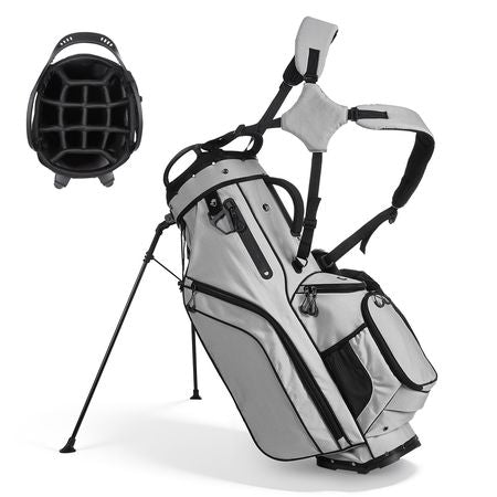 Golf Cart Bag, 14 Way Top Divider Organizer, 2-in-1 Golf Club Bag with Full-length Divider, Dual Shoulder Straps, Support Legs, Rain Hood, Storage Pockets, Lightweight Polyester for Men & Women