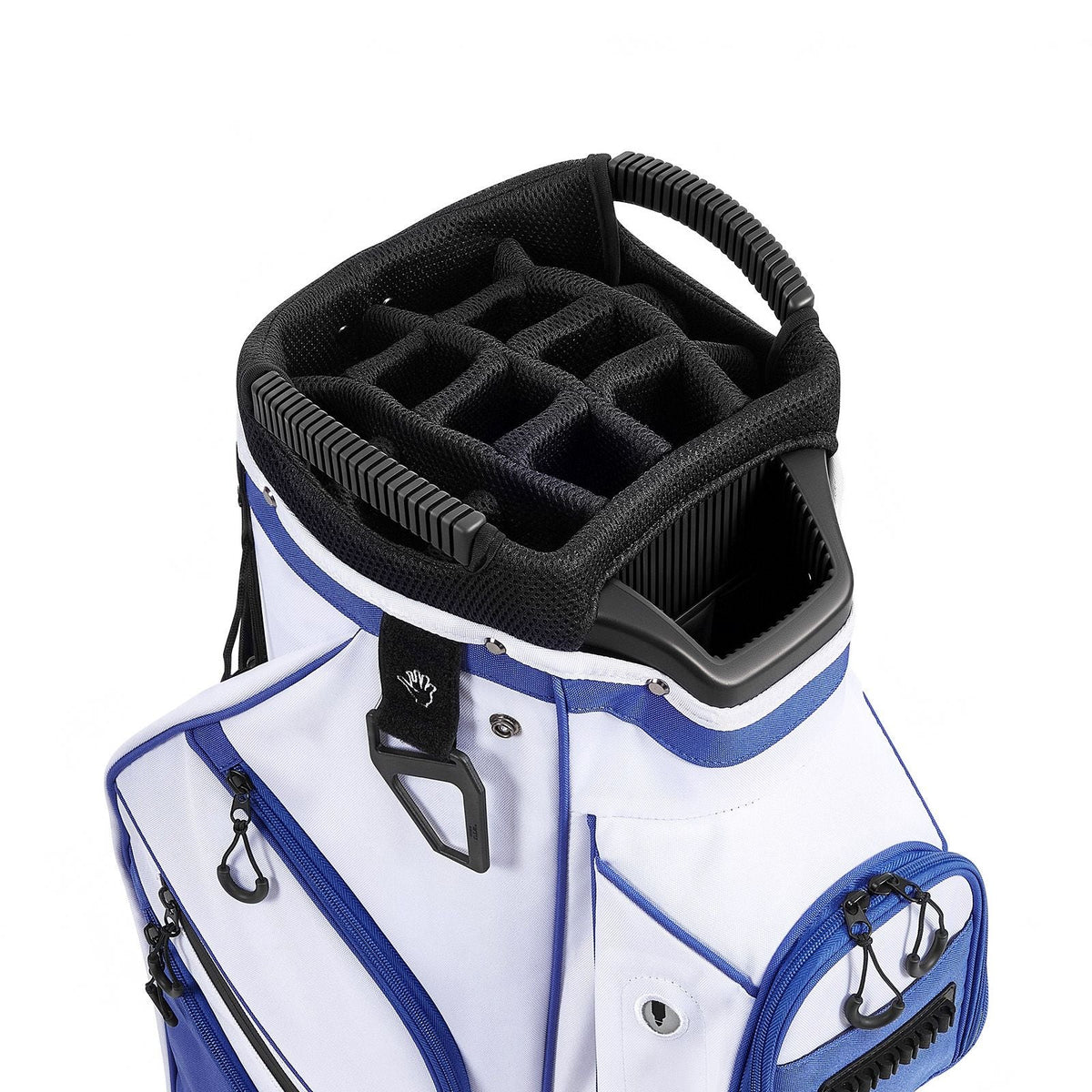 Golf Cart Bag, 15 Way Top Divider Organizer, Golf Club Bag with Full-length Divider, Storage Pockets, Ergonomic Shoulder Strap, Rain Hood, Smooth Zippers, Lightweight Polyester for Men & Women