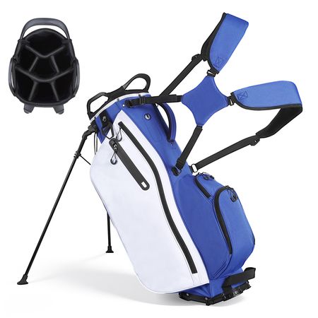 Golf Cart Bag, 7 Way Top Divider Organizer, Club Stand Bag with Full-length Divider, Handles, Dual Support Legs, Storage Pockets, Dual Shoulder Straps, Rain Hood, Lightweight for Men and Women