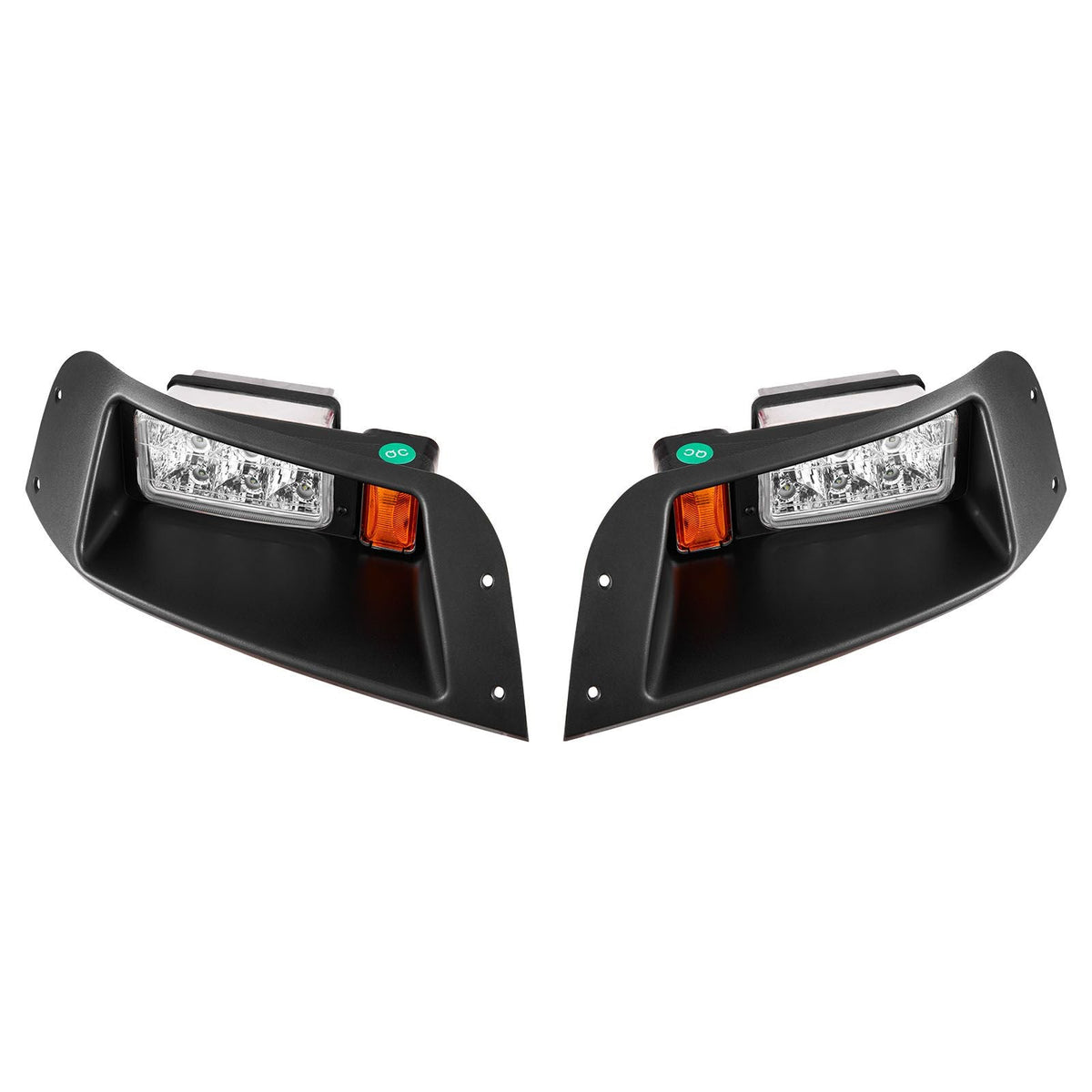 Golf Cart Light Kit, 12 Volt, Street Legal LED Headlight and Tail Light Kit with Wiring Harness, Turn Signals, Hazard Light, Switch Horn, Brake Pad, Zip Ties, ABS Housing, for EZGO TXT 1996-2013