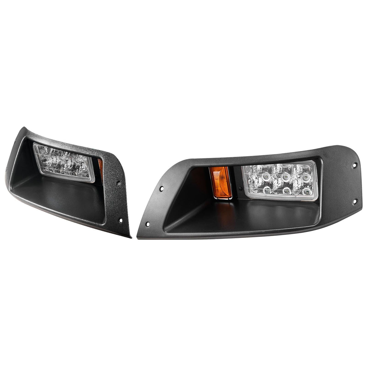 Golf Cart Light Kit, 12 Volt, Street Legal LED Headlight and Tail Light Kit with Wiring Harness, Turn Signals, Hazard Light, Switch Horn, Brake Pad, Zip Ties, ABS Housing, for EZGO TXT 1996-2013