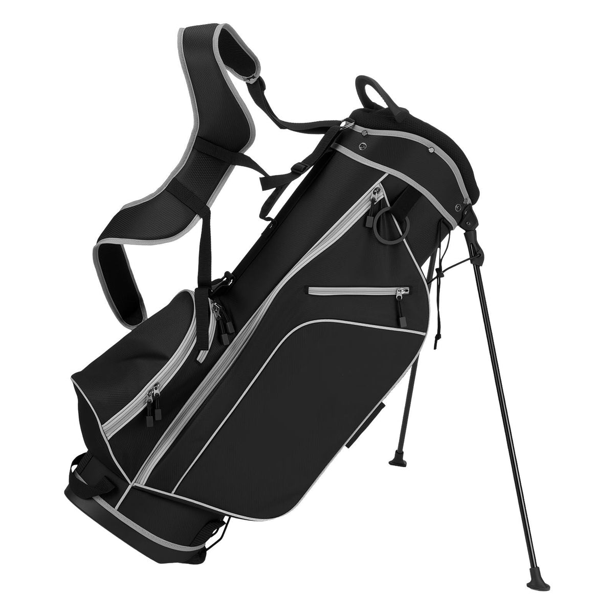Golf Club Set, 12 Pieces Men's Complete Golf Club Set Right Handed with 460CC #1 Driver, #3 & 5 Fairway Wood, #4 Hybrid, #5/#6/#7/#8/#9/#PW/#SW Irons, L-Shaped Putter, Golf Stand Bag, Black