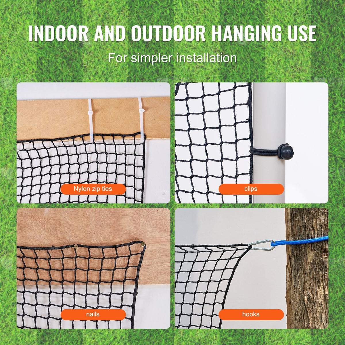 Golf Net, 10x15ft Golf Practice Net, Indoor Hitting Net for Golf, Baseball, Hockey, Soccer, Heavy Duty Nylon DIY Ball Net, Sports Netting Barrier for Backyard Driving Training Swing (Net Only)