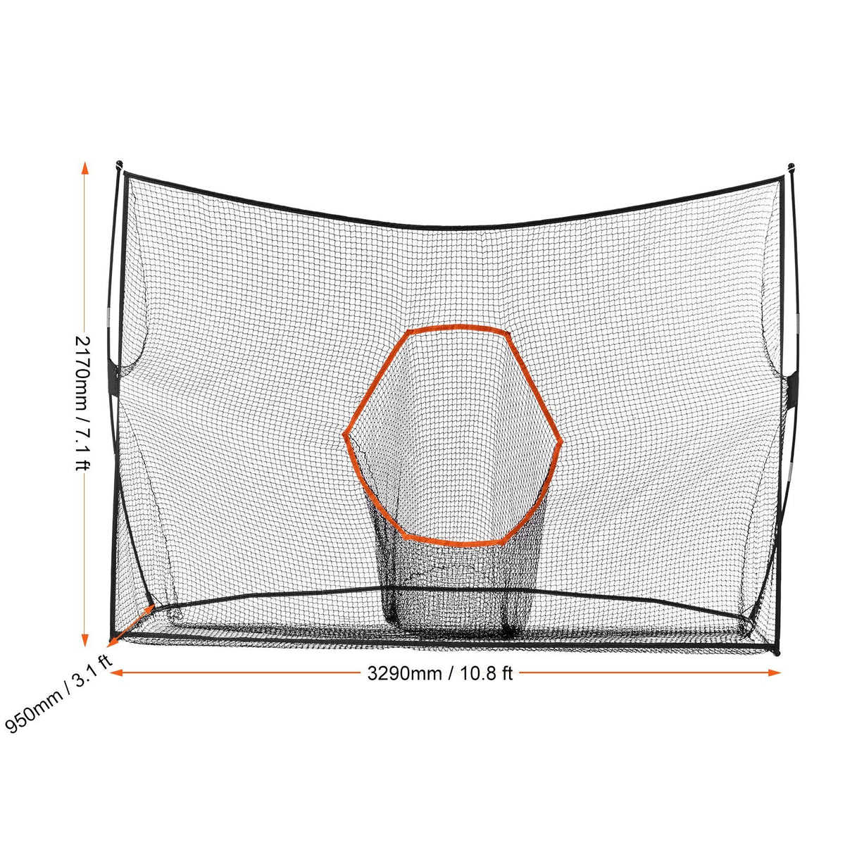 Golf Practice Hitting Net, Huge 10.8x7ft Golf Net, Personal Driving Range for Indoor Outdoor Use, Portable Home Golf Aid Net with Target/Fiberglass Frame/Carry Bag, Gift for Men, Golf Lovers