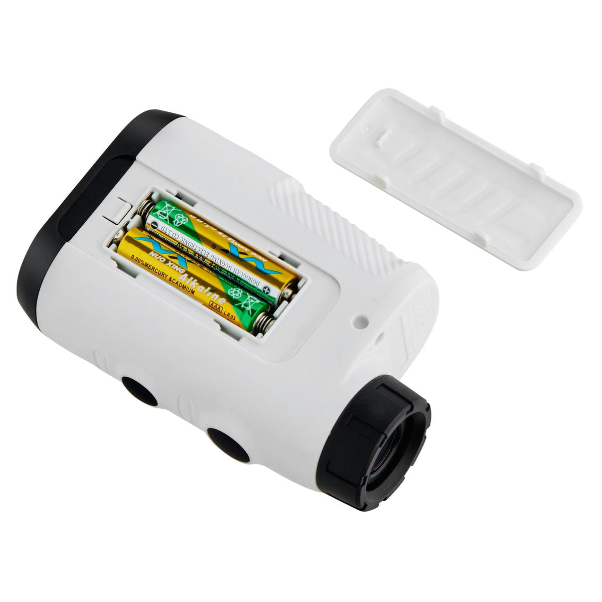 Golf Rangefinder, 650 Yards Laser Golfing Hunting Range Finder, 6X Magnification Distance Measuring, Golfing Accessory with High-Precision Flag Lock, Slope Switch, Continuous Scan, and Batteries