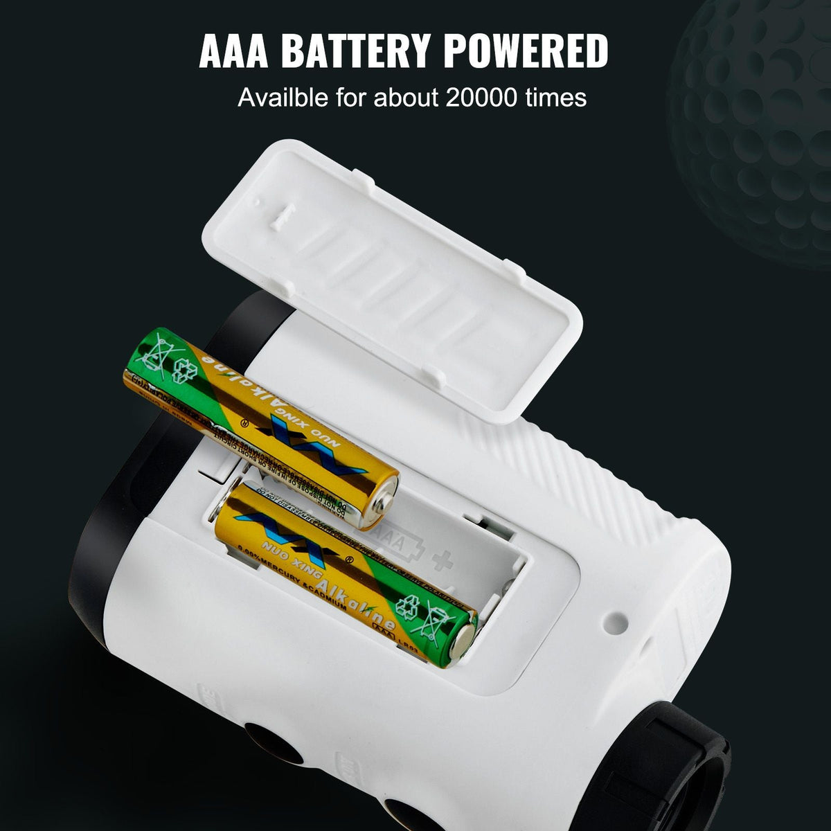 Golf Rangefinder, 650 Yards Laser Golfing Hunting Range Finder, 6X Magnification Distance Measuring, Golfing Accessory with High-Precision Flag Lock, Slope Switch, Continuous Scan, and Batteries