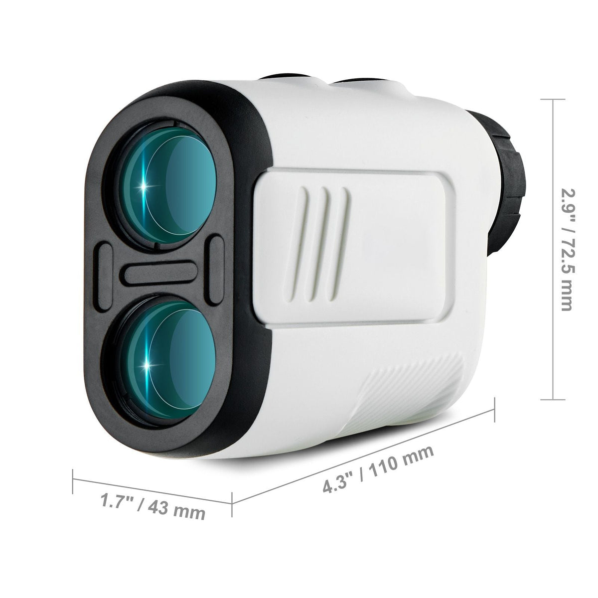 Golf Rangefinder, 650 Yards Laser Golfing Hunting Range Finder, 6X Magnification Distance Measuring, Golfing Accessory with High-Precision Flag Lock, Slope Switch, Continuous Scan, and Batteries