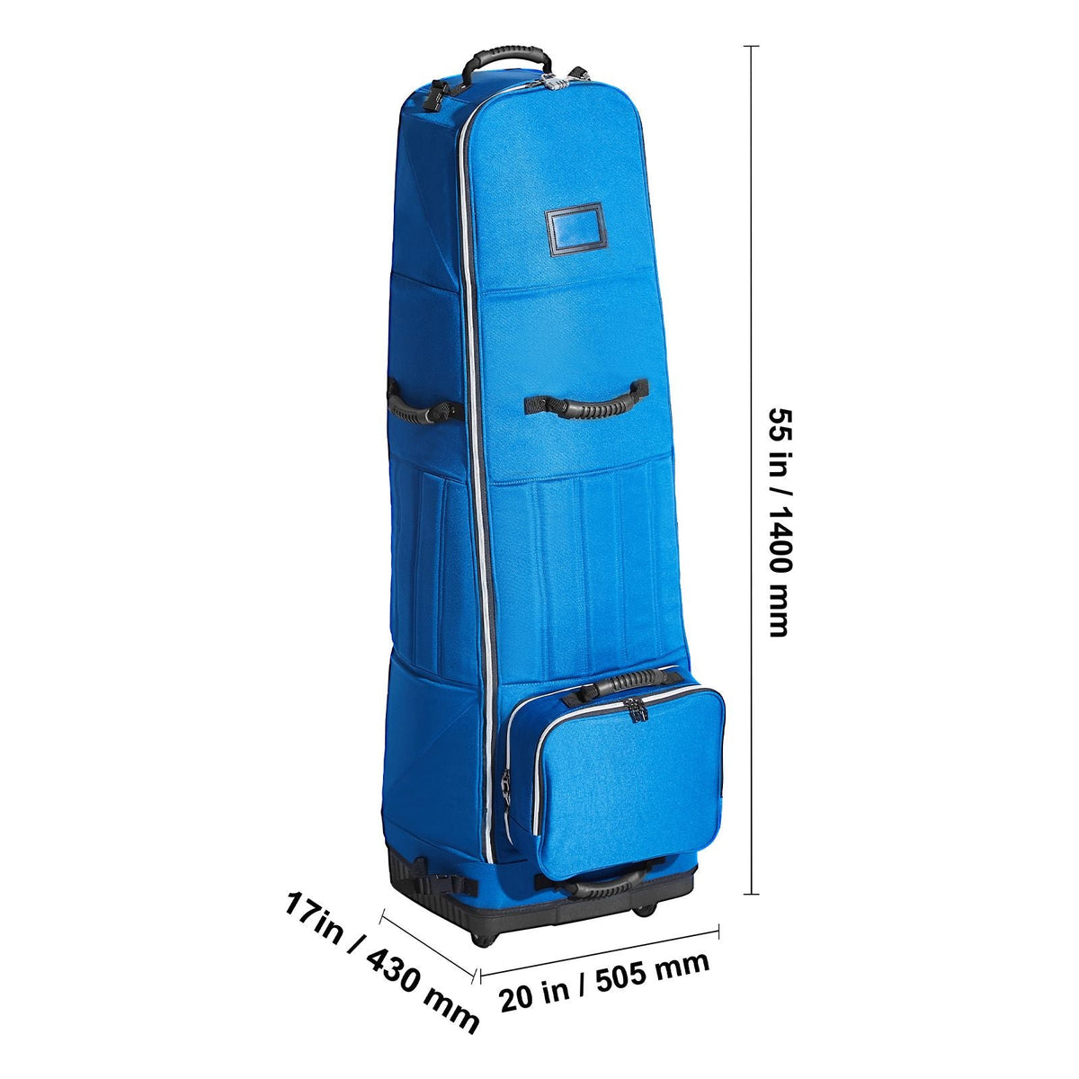 Golf Travel Bag, Outdoors Soft-Sided Golf Travel Cover, Heavy Duty 1200D Polyester Oxford Wear-Resistant Waterproof, Padded Luggage Case with Wheels, Foldable Golf Club Storage Bag for Airline