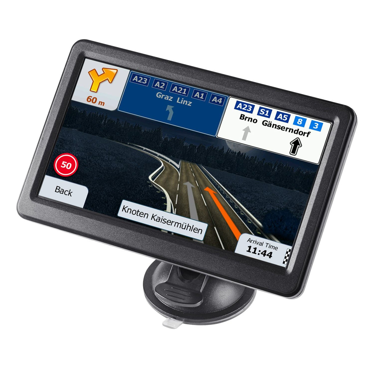 GPS Navigator for Car, 7 inch Touch Screen 16GB GPS Navigation System with Lifetime Map Updates, Voice Turn-by-Turn Guidance, Speed and Red Light Warning, Custom Truck Routing, for Car Truck RV
