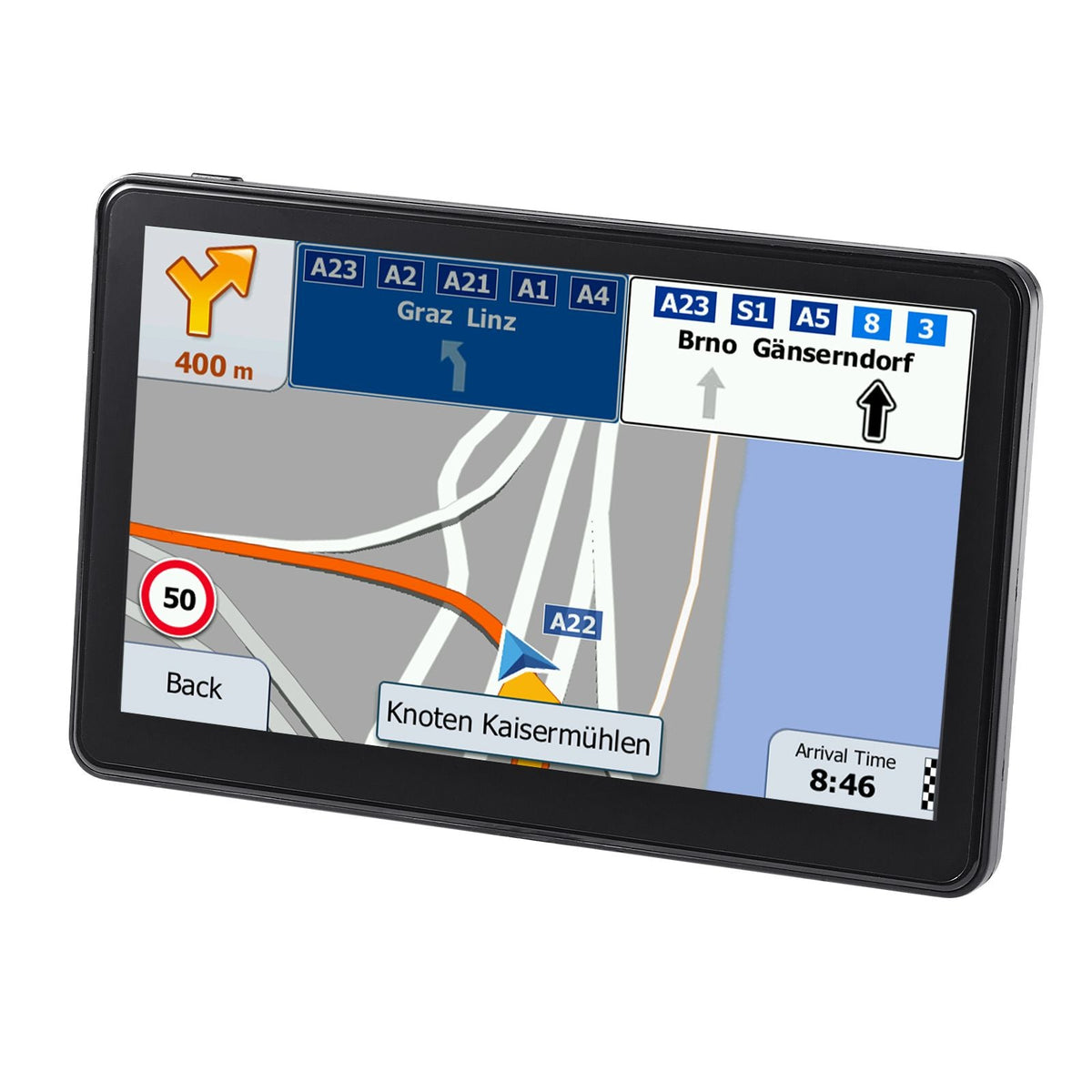 GPS Navigator for Car, 9 inch Touch Screen 16GB GPS Navigation System with Lifetime Map Updates, Voice Turn-by-Turn Guidance, Speed and Red Light Warning, Custom Truck Routing, for Car Truck RV