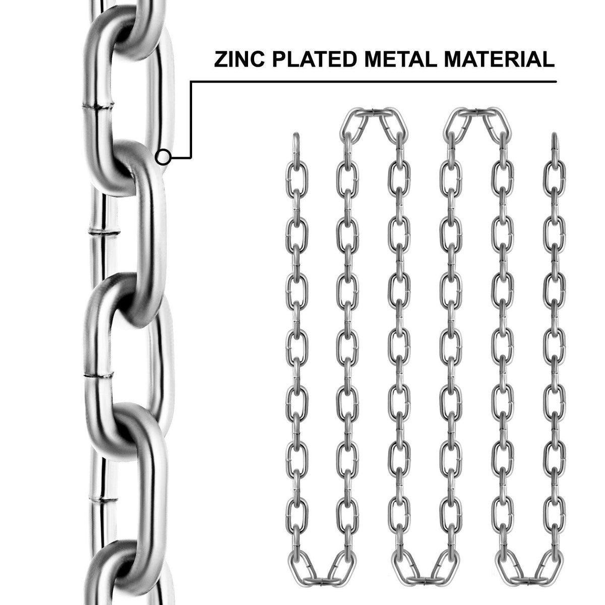 Grade 30 Chain 3/16 Inch by 100Ft Length Grade 30 Proof Coil Chain Zinc Plated Grade 30 Chain for Towing Logging Agriculture and Guard Rails
