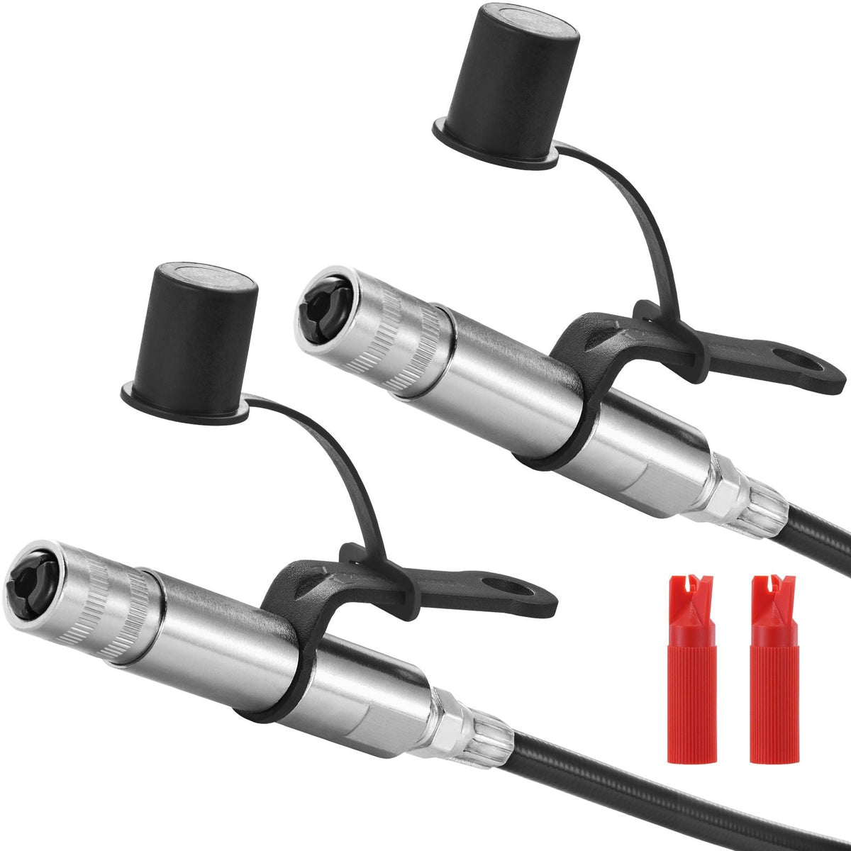 Grease Gun Coupler 2 PCS, 10000 PSI High Pressure, 3-Jaw Locking, Quick Release Grease Gun Tip with Hose/Zerk Fittings Cleaner/Leak-Proof Cap, Compatible with All Grease Guns 1/8" NPT Fittings