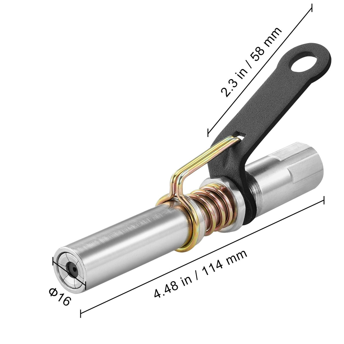 Grease Gun Coupler 2 PCS, 10000 PSI High Pressure, 6-Jaw Locking, Quick Release Grease Gun Tip with Hose/Zerk Fittings Cleaner, Compatible with All Grease Guns 1/8" NPT Fittings for Automobiles