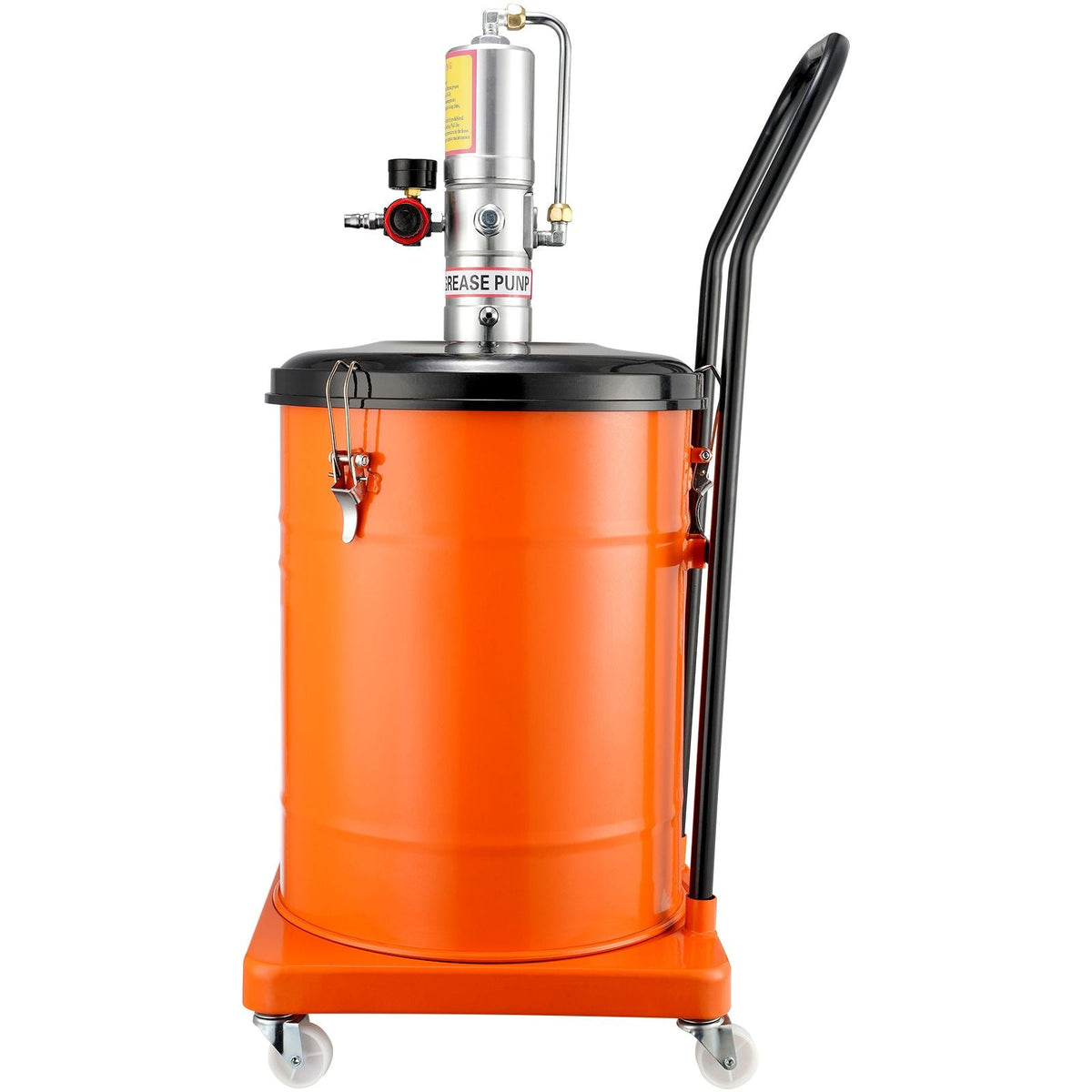 Grease Pump, 10.5 Gallon 40L Air Operated Grease Pump with 13 ft High Pressure Hose and Grease Gun, Pneumatic Grease Bucket Pump with Wheels, Portable Lubrication Grease Pump 50:1 Pressure Ratio
