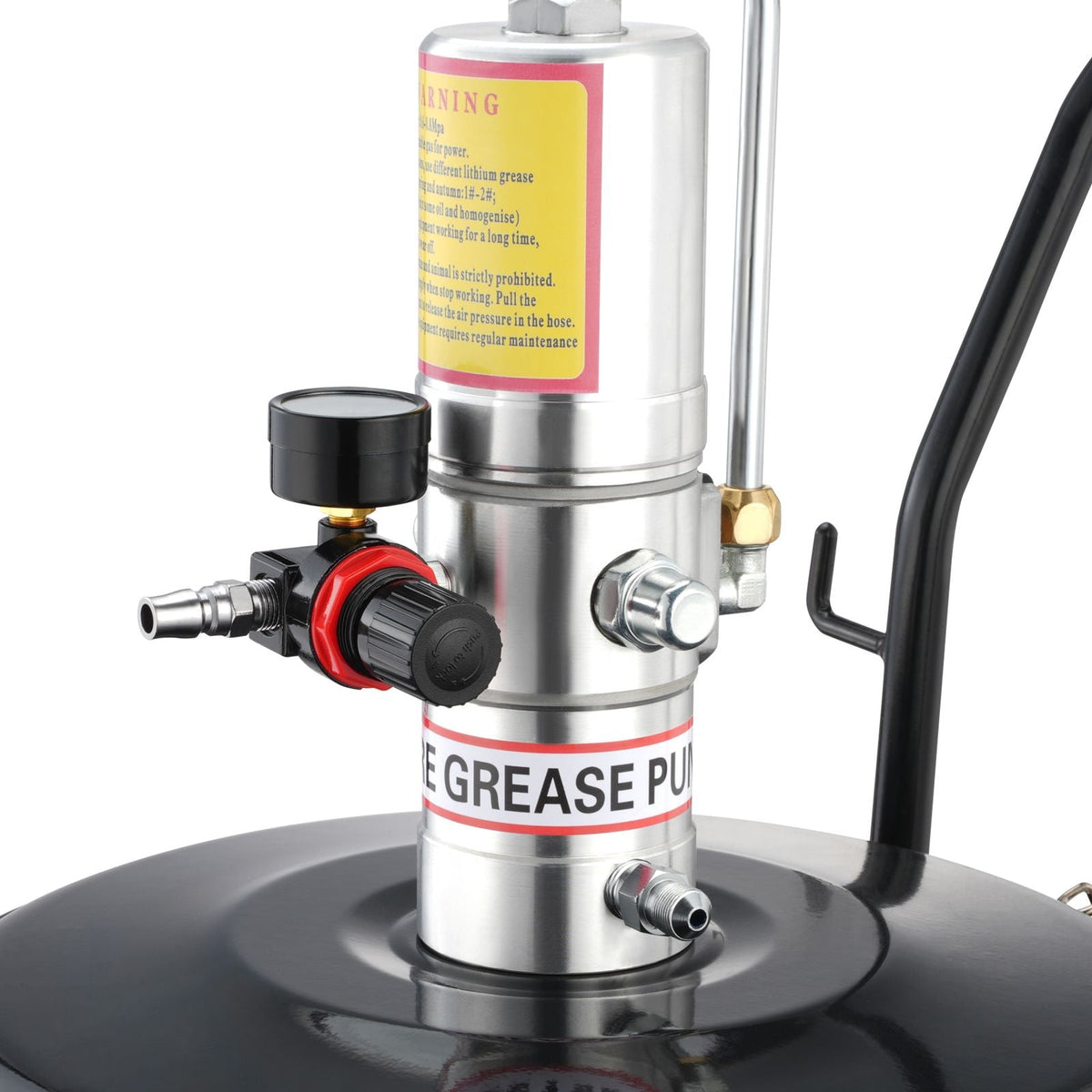 Grease Pump, 10.5 Gallon 40L Air Operated Grease Pump with 13 ft High Pressure Hose and Grease Gun, Pneumatic Grease Bucket Pump with Wheels, Portable Lubrication Grease Pump 50:1 Pressure Ratio