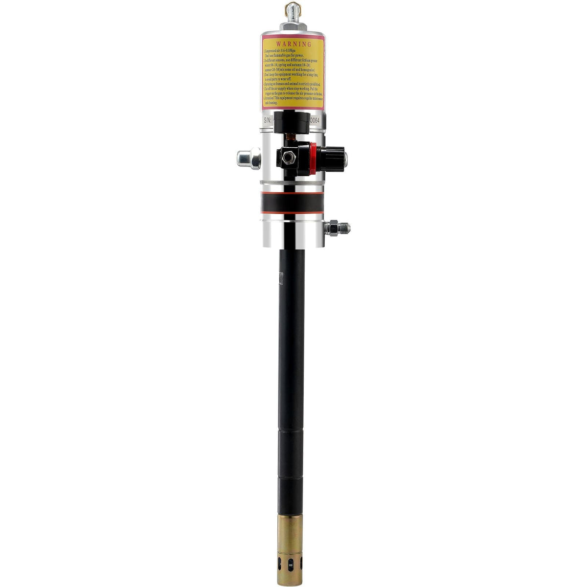 Grease Pump, 50:1 Pressure Ratio Air Operated Grease Pump with 13 ft High Pressure Hose and Grease Gun, Pneumatic Grease Pump, Portable Lubrication Grease Pump with 360° Swivel Grease Gun Head