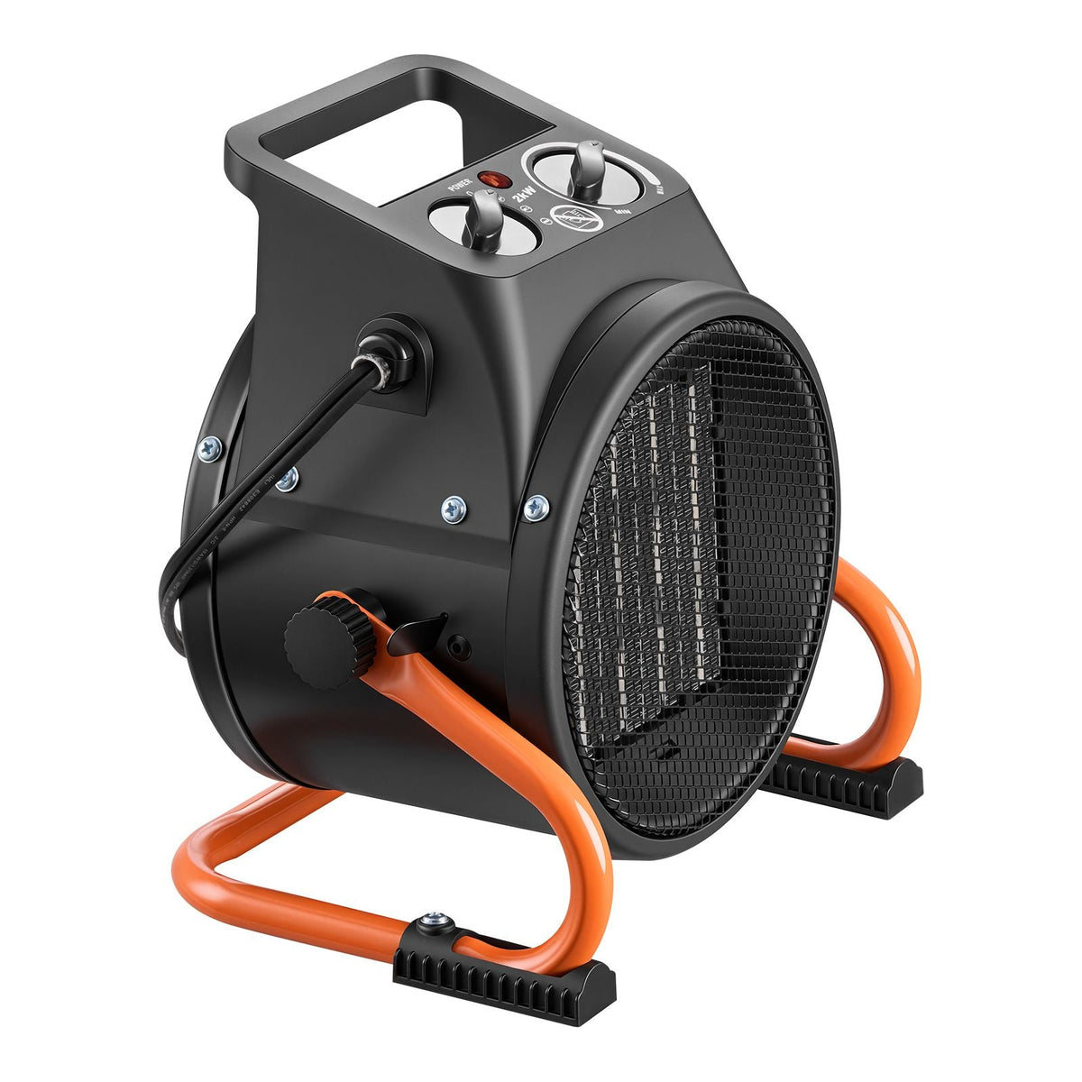 Greenhouse Heater, 1500W Electric PTC Space Heater with Fan, Low & High Heat Modes, 15° Adjustable Angle, Overheat Protection, Portable for Grow Tent, Small Greenhouse, Flower Room, Home Office