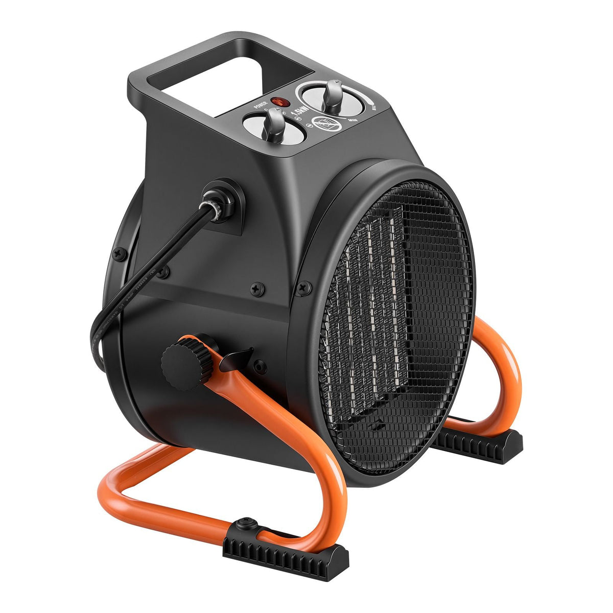 Greenhouse Heater, 1500W Electric PTC Space Heater with Thermostat, Fan, Low & High Heat Modes, 15° Adjustable Angle, Overheat Protection, for Grow Tent, Greenhouse, Flower Room, Home Office