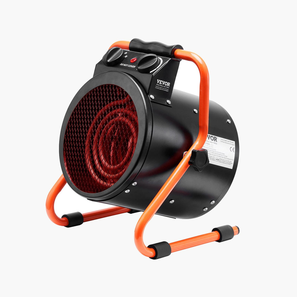 Greenhouse Heater, 1500W Fast Heating with Overheat Protection, 2-Speed Setting Small Grow Tent Heater, Electric Portable Heater Fan for Green House, Flower Room, Workplace, IP24 Waterproof