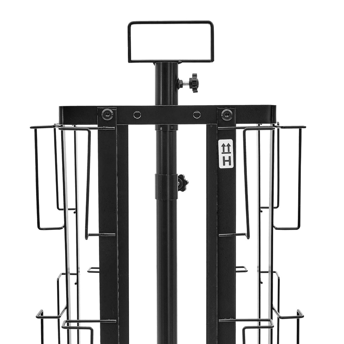 Greeting Cards Display Rack, 32 Pockets Rotating Postcard Brochure Display Stand, 360° Spinning Card Display Rack with Sign Holder & 4 Wheels (2 Lockable) for Exhibitions Office Trade Show