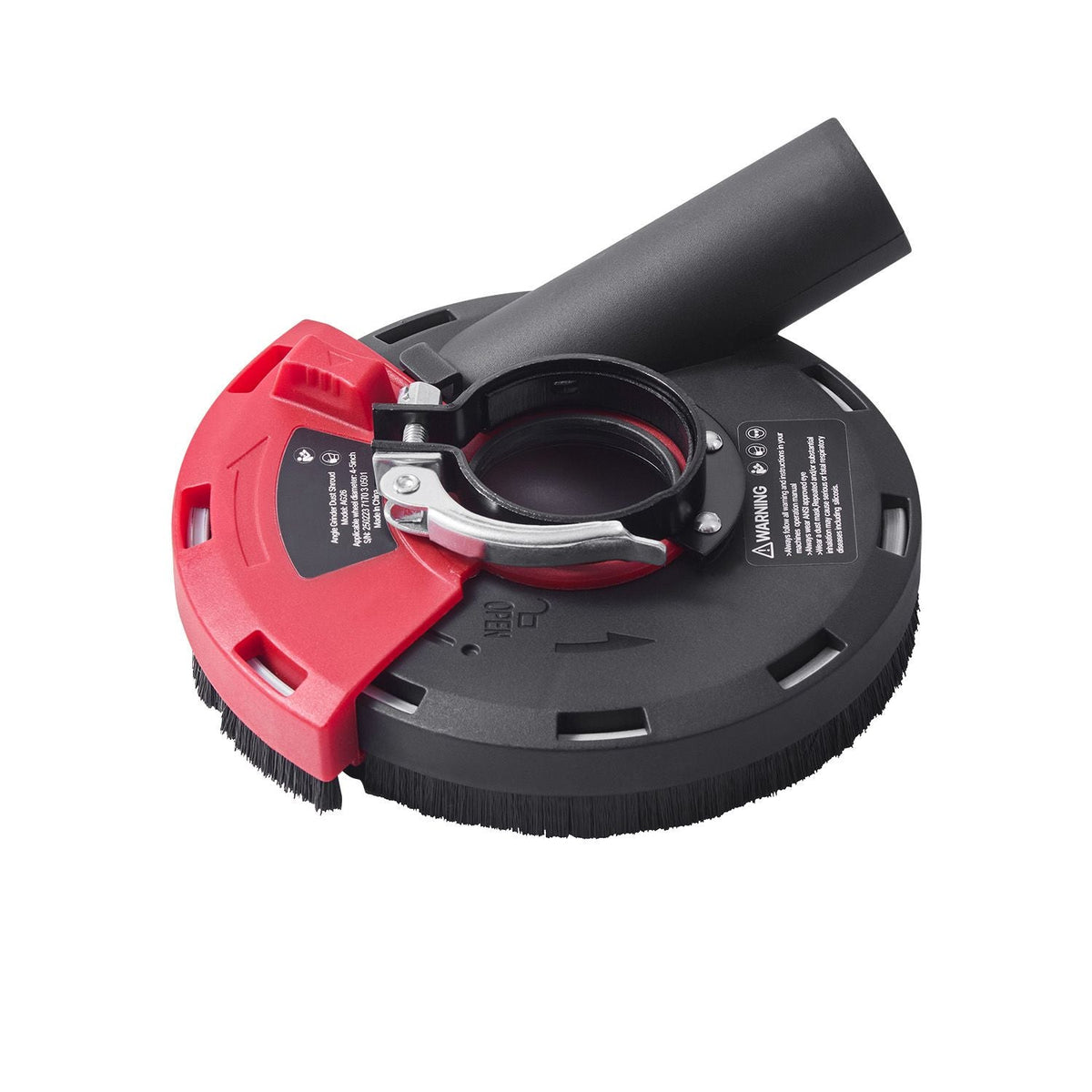 Grinding Dust Shroud for Angle Grinder, Universal 4-5 in, Surface Grinder Dust Shroud with 6 Clamping Washers & 5 in Diamond Grinding Cup Wheel, Connect to Vacuum Cleaner, for Wood Concrete Wall