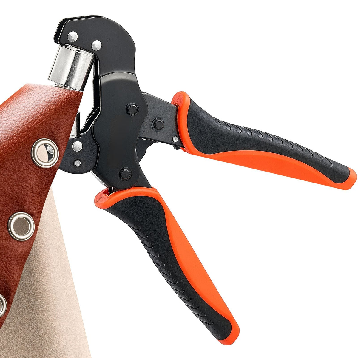 Grommet Tool Kit 5/16" 3/8" 1/2" 900 PCS Grommets Eyelet Tool Kit, with Eyelets and Washers, Manual Grommet Press Pliers, Hole Punch Tools, Blocks, for Leather, Tarps, Shoes, Crafts, Fabric