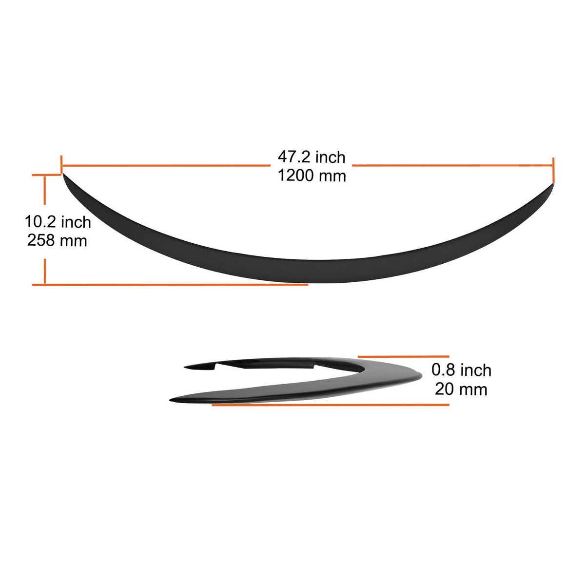 GT Wing Car Spoiler, 47.2 inch Spoiler, Compatible With Tesla Model Y, High Strength ABS Material, Baking Paint, Car Rear Spoiler Wing, Racing Spoilers for Cars, Matte Black