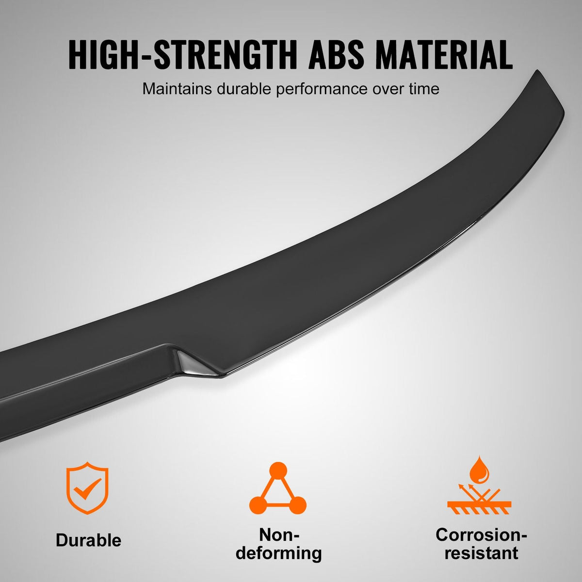 GT Wing Car Spoiler, 48.4 inch Spoiler, Compatible with 2012-2018 BMW F30, High Strength ABS Material, Baking Paint, Car Rear Spoiler Wing, Racing Spoilers for Cars, Glossy Black