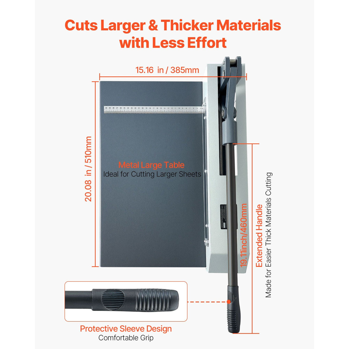 Guillotine Sheet Metal Shear, 12 in Manual Hand Plate Shear, Heavy Duty Metal Plate Cutter Tool, with Solid Steel Frame, High Precision, for Cutting PCB Boards, Aluminum, Steel, Copper, Plastic