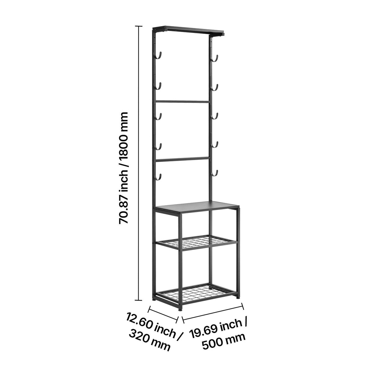 Gun Rack, Floor Standing, Indoor Rifle Shotgun Rack Stand with Storage Shelf, for Wall Mount Gun Display Stand, Holds up to 5 Rifles, Heavy Duty Steel, for Home Garage Hunting Long Guns Storage
