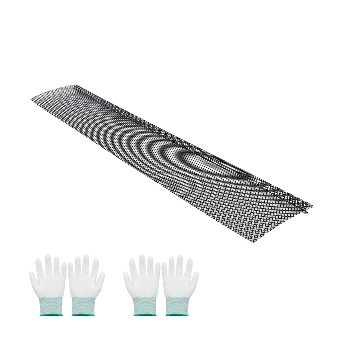 Gutter Guard, 6 in Powder-Coated Steel Gutter Screen, Heavy-Duty 120 ft Length, 0.04 in Thickness, Leaf Guard for Debris and Leaves, Easy DIY Install, Fits 6" Standard Systems, 40 Pack, Black