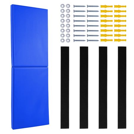 Gym Wall Padding, 71 x 24 x 2 inch Tear-Resistant Wall Mat, Removable 2" Thick Foam High Density Basketball Court Wall-Mounted Padding, Durable Waterproof Protective Pad for Gym Garage Basement