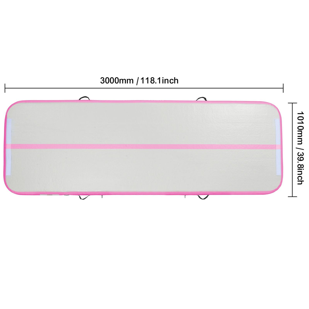 Gymnastics Air Mat, 4 inch Thickness Inflatable Gymnastics Tumbling Mat, Tumble Track with Electric Pump, Training Mats for Home Use/Gym/Yoga/Cheerleading/Beach/Park/Water, 10 ft, Pink