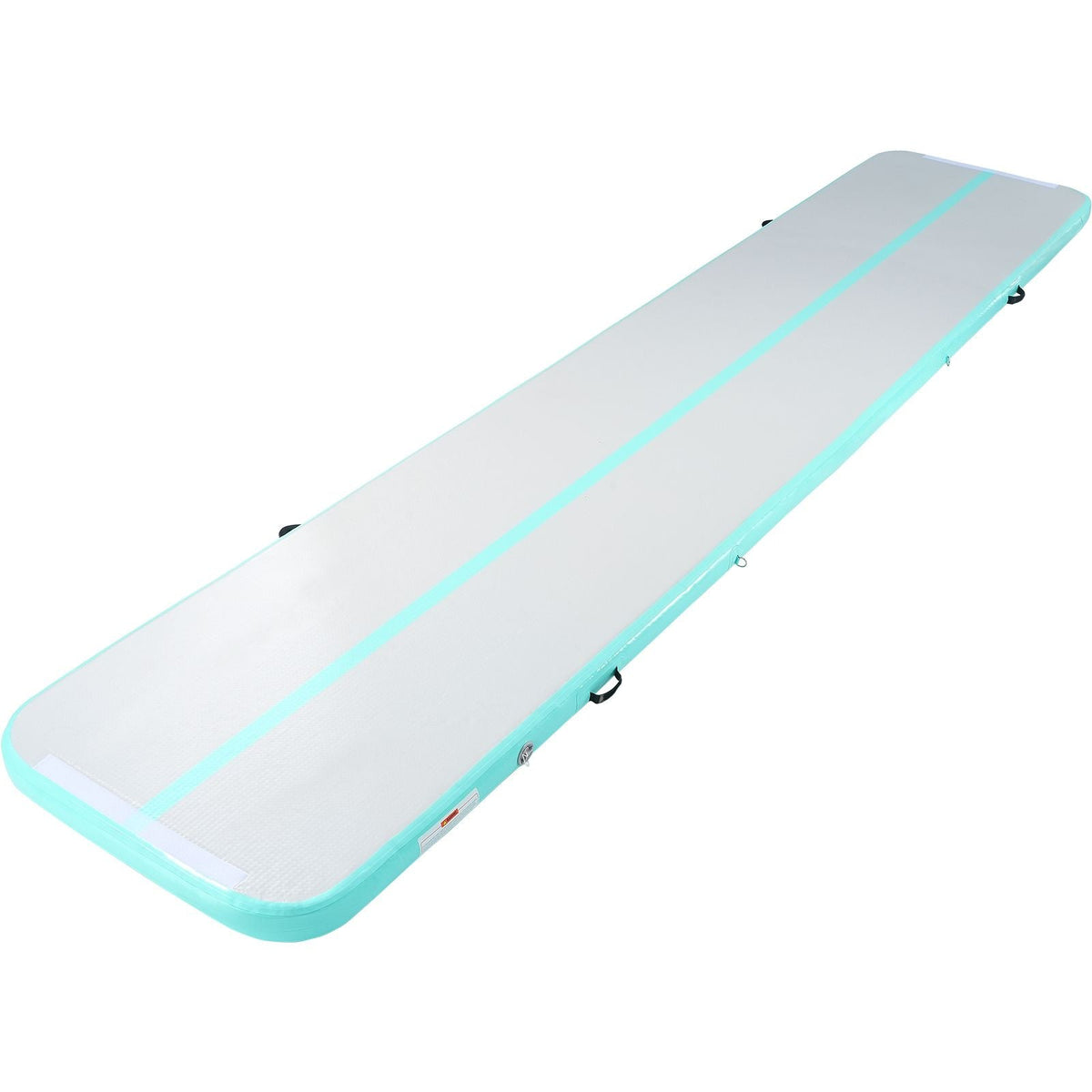 Gymnastics Air Mat, 4 inch Thickness Inflatable Gymnastics Tumbling Mat, Tumble Track with Electric Pump, Training Mats for Home Use/Gym/Yoga/Cheerleading/Beach/Park/Water, 16 ft, Mint Green