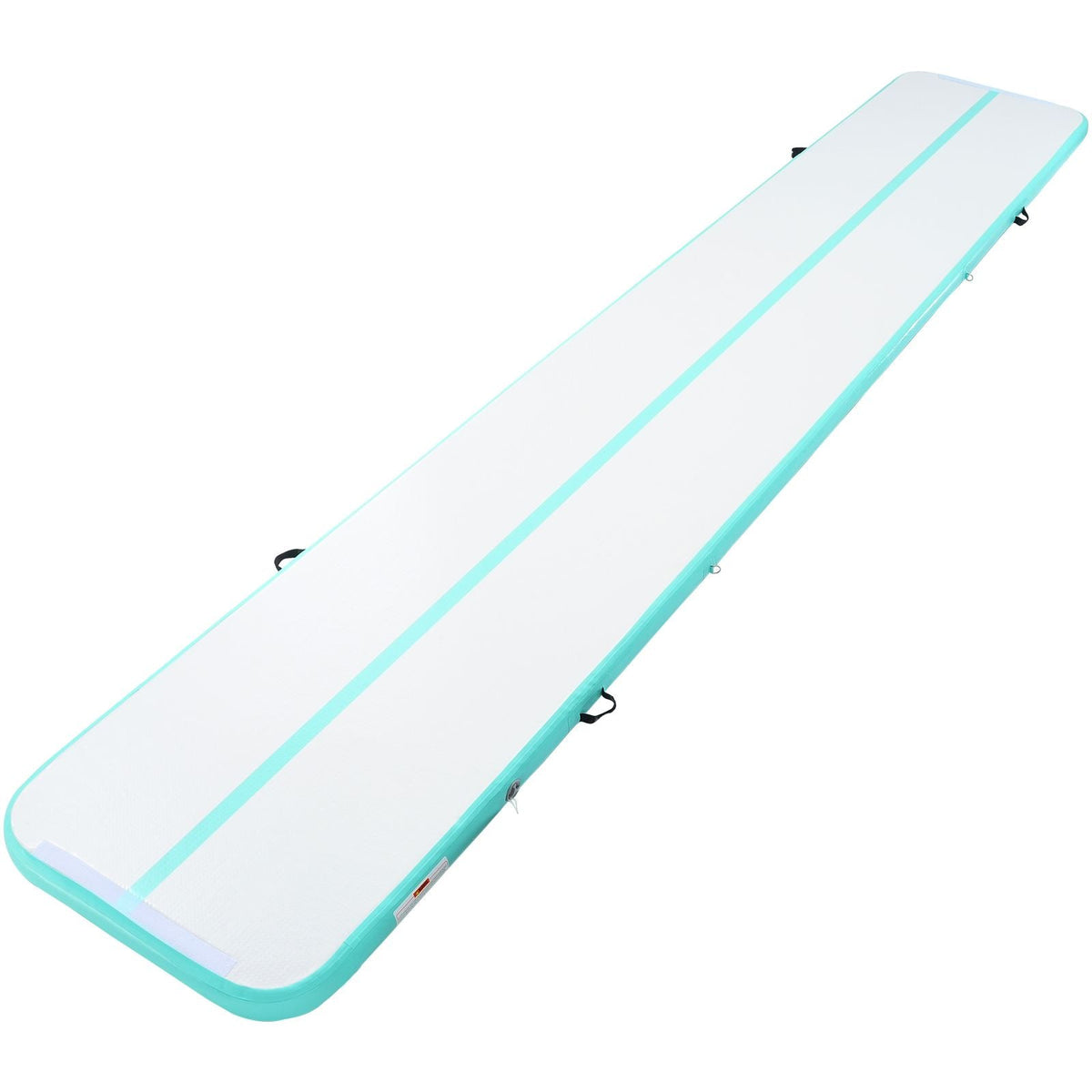 Gymnastics Air Mat, 4 inch Thickness Inflatable Gymnastics Tumbling Mat, Tumble Track with Electric Pump, Training Mats for Home Use/Gym/Yoga/Cheerleading/Beach/Park/Water, 20 ft, Mint Green