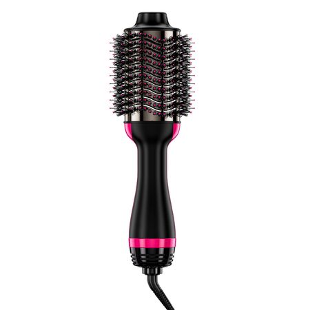 Hair Blow Dryer Brush, 4 in 1 Ionic Hair Dryer Styler and Volumizer with Electroplated Titanium & 2.95" Ceramic Coating Oval Barrel, 3-Temp Hot Air Styling Brush for Drying Straightening Curling