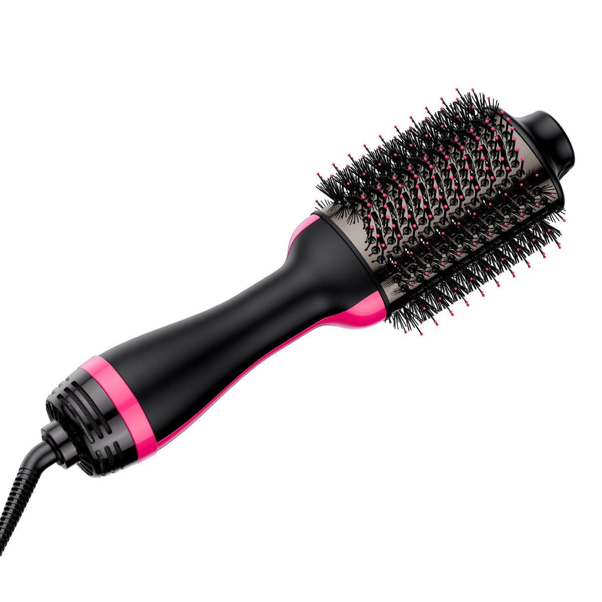 Hair Blow Dryer Brush, 4 in 1 Ionic Hair Dryer Styler and Volumizer with Electroplated Titanium & 2.95" Ceramic Coating Oval Barrel, 3-Temp Hot Air Styling Brush for Drying Straightening Curling