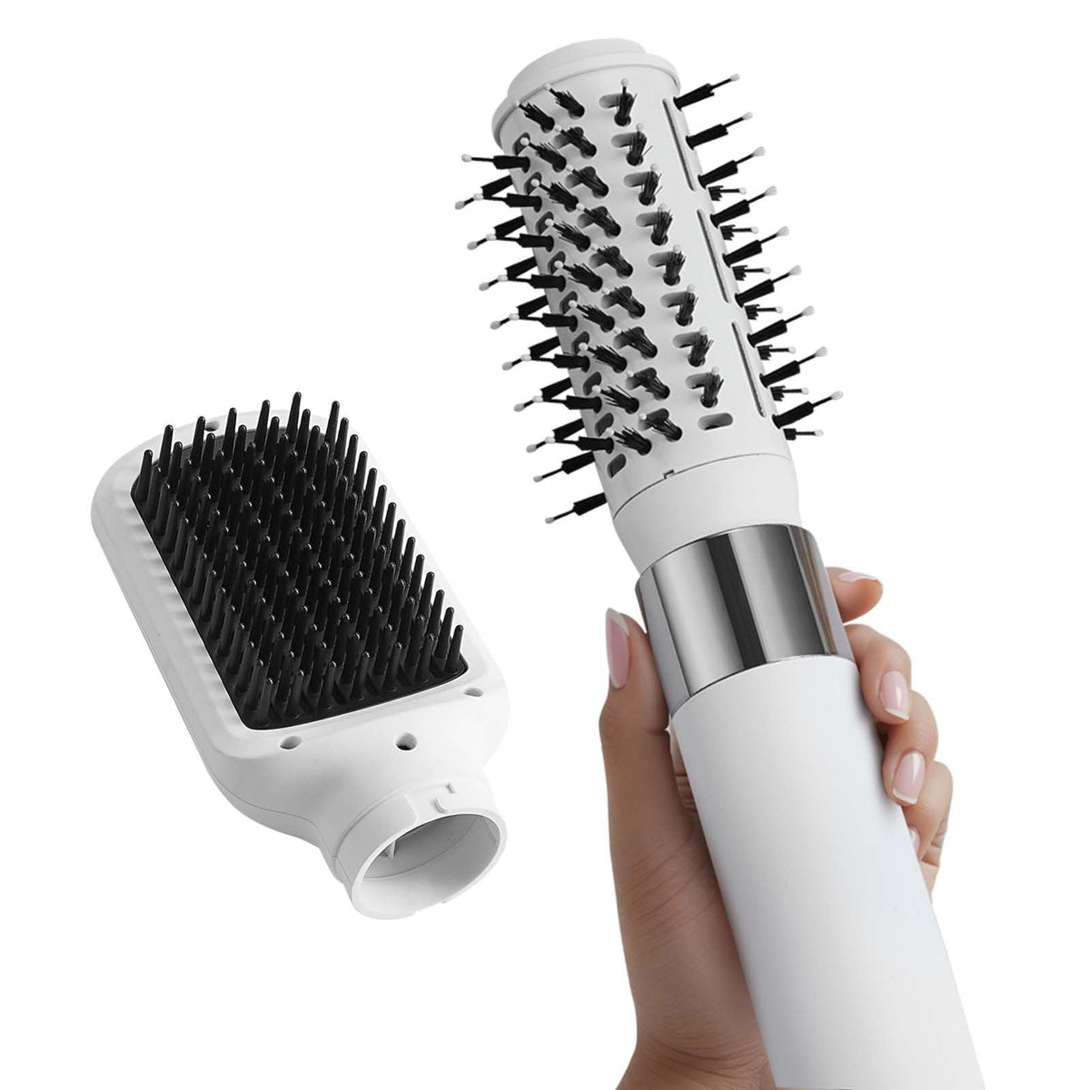 Hair Dryer Styler, Ionic Hair Dryer Brush, 110,000RPM High-Speed Hot Air Styler with Brushless Motor, Oval & Paddle Brush, Blow Dryer Brush Styling Tool for Fast Drying Volumizing Straightening