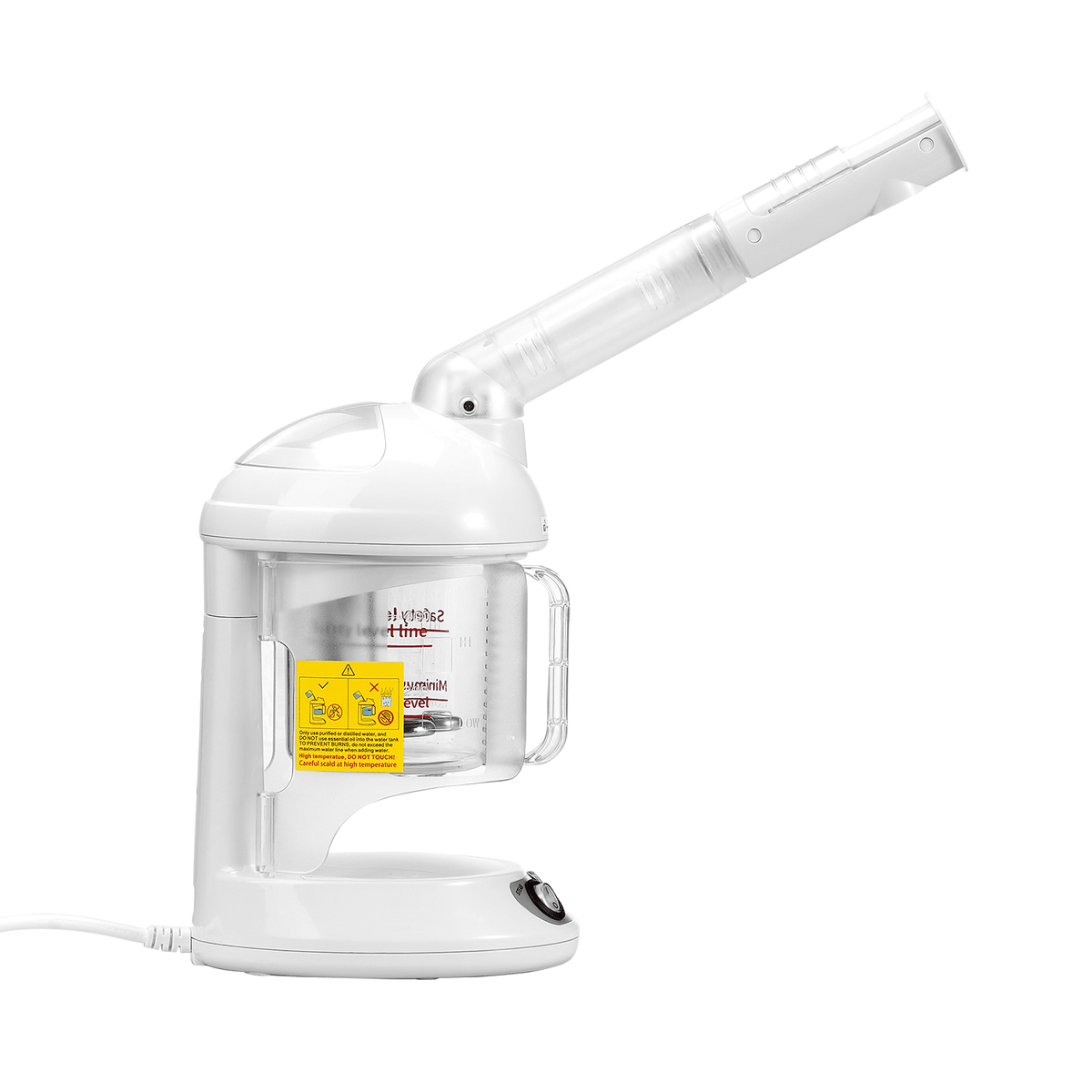 Hair Steamer, 2-in-1 Professional Hair & Facial Steamer with Detachable Bonnet Hood, Nano Ionic & UV Ozone Face Steamer with 360° Rotatable Sprayer for Salon Spa Home Beauty