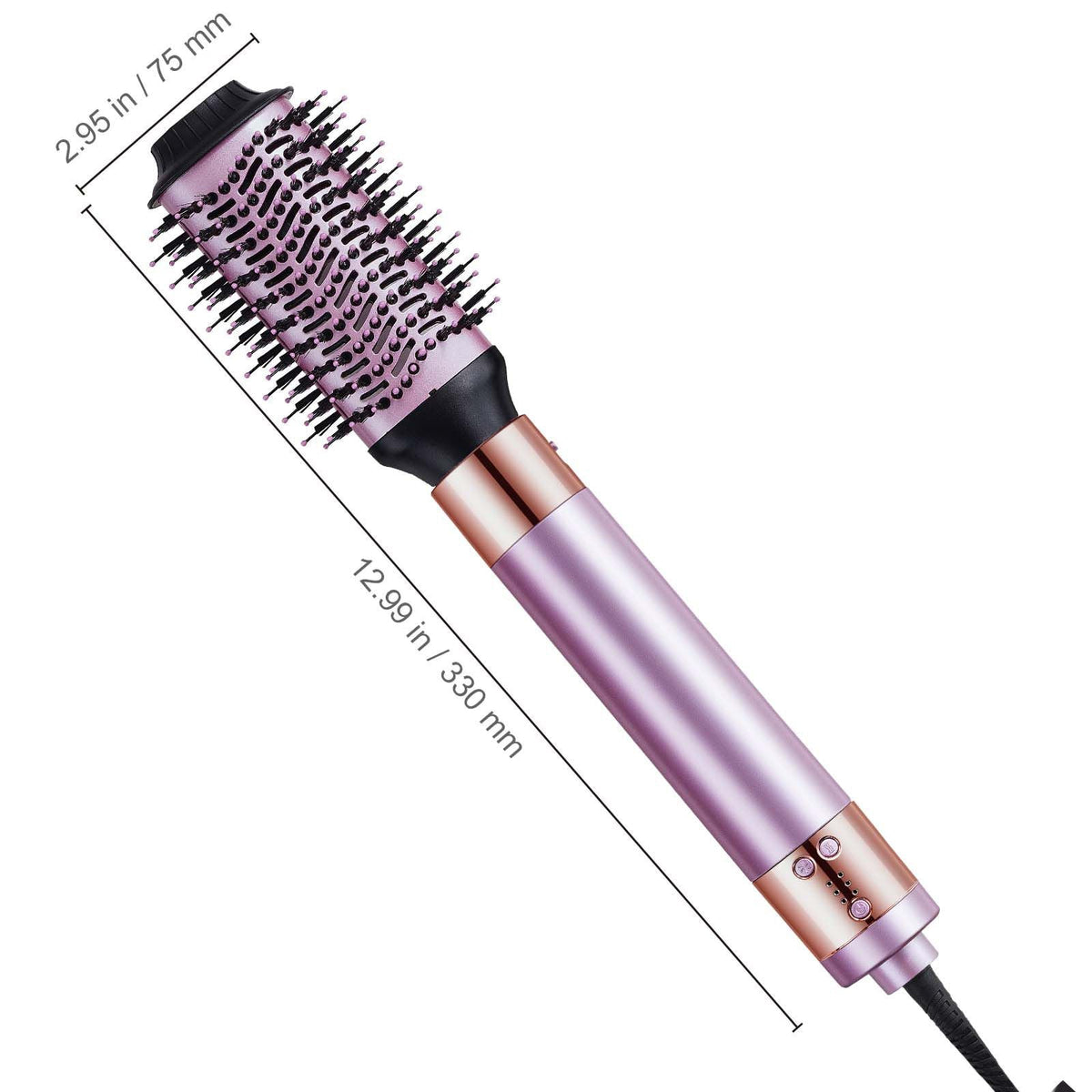 Hair Styler and Dryer Brush, 6-in-1 Multi Air Styler, 110,000RPM High-Speed Ionic Blow Dryer Brush with Brushless Motor, 2 Auto-Wrap Curlers, 3 Brush & 2 Nozzles, Styling Tool for All Hair Type