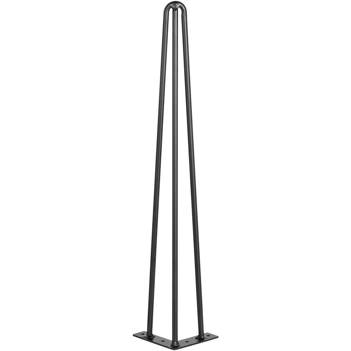 Hairpin Table Legs 26\" Black Set of 4 Desk Legs 880lbs Load Capacity (Each 220lbs) Hairpin Desk Legs 3 Rods for Bench Desk Dining End Table Chairs Carbon Steel DIY Heavy Duty Furniture Legs