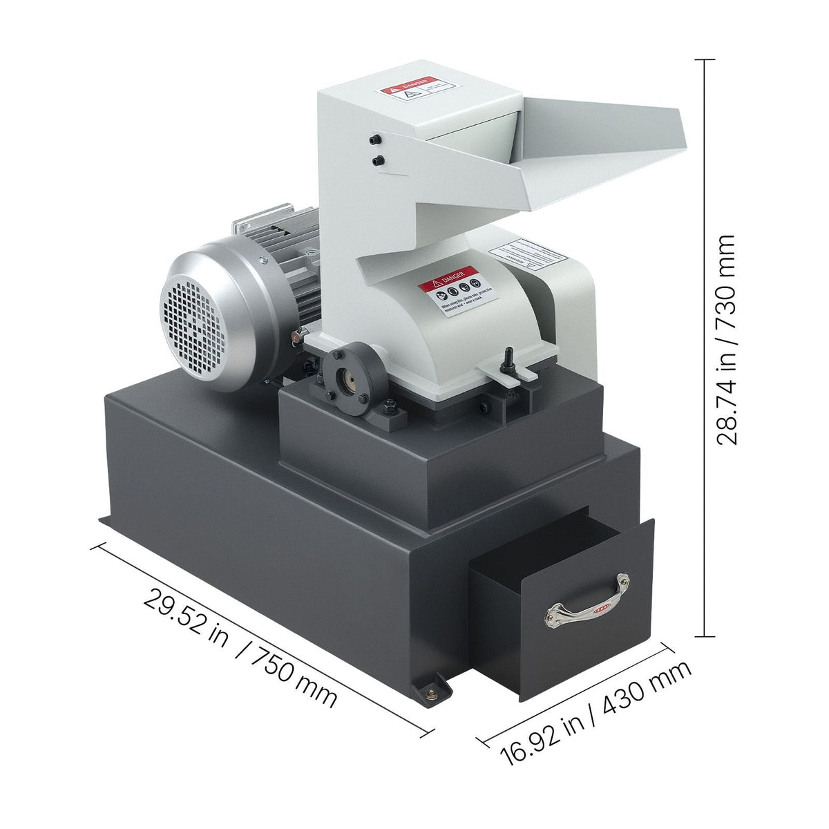Hammer Crusher, 3KW 220V Electric Rock Stone Shatter Grinder, Glass Crushing Machine with 400 to 600 kg/h Crushing Capacity, Coal Crusher Milling Machine with 0.12/0.24/0.4 inch Sieve Screens
