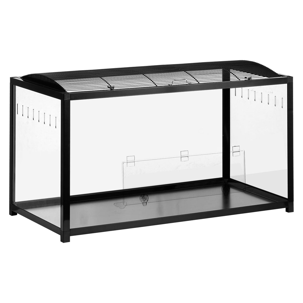 Hamster Cage, 360° Viewing Transparent Hamster Habitats, Small Animal Cage, 37.8 x 18.5 x 21.7 in, Ventilated Pet Mouse Cages with Front Door, Portable Hamster House for Rats, Guinea Pigs